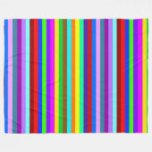 HOLI kleurde Stripes patroon + uw ideeën Fleece Deken (Voorkant (Horizontaal))