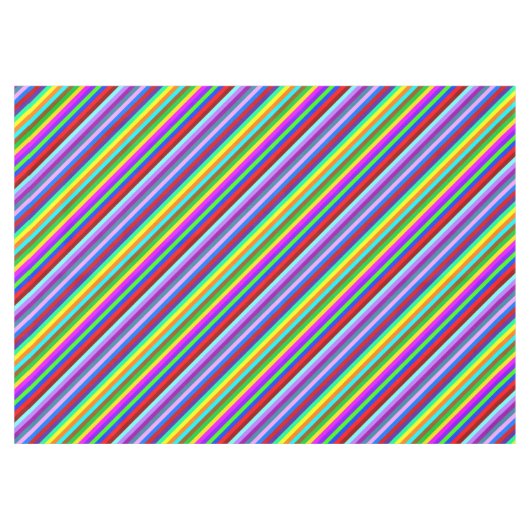 HOLI kleurde Stripes patroon + uw ideeën Tafelkleed (Voorkant (Horizontaal))