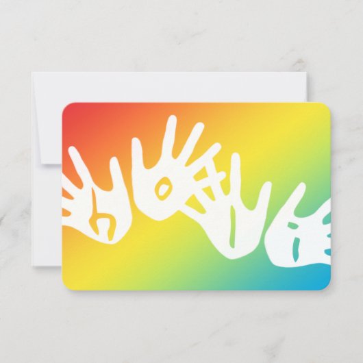holi kleurige handen kaart (Voorkant)