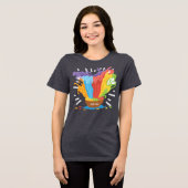 Holi-kom met poeder dat eruit spat Tri-Blend shirt (Voorkant volledig)