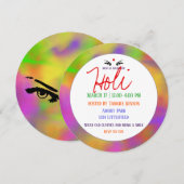 Holi poeder en ogen kaart (Voorkant / Achterkant)