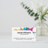 Holi poeder kleurrijke splash explosie visitekaartje (Staand voorkant)