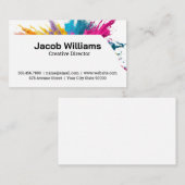 Holi poeder kleurrijke splash explosie visitekaartje (Voorkant / Achterkant)