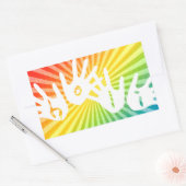 holi - regenboogstralen rechthoekige sticker (Envelop)