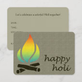 holi-regenboogvlam kaart (Voorkant / Achterkant)
