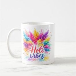 Holi Vibes - Bunte Typografie Tasse Koffiemok
