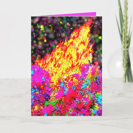 Holi vreugdevuur met verf en sprankelingen feestdagen kaart