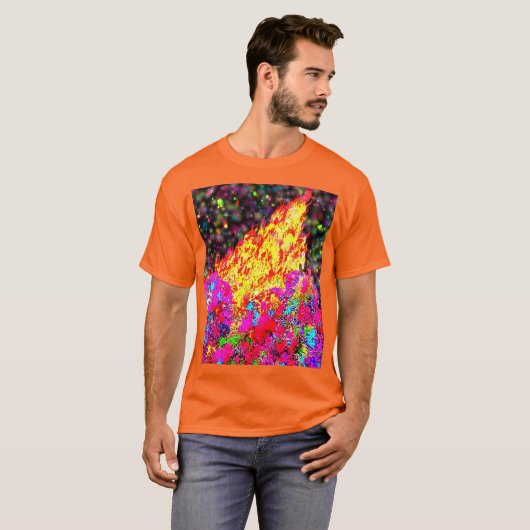 Holi vreugdevuur met verf en sprankelingen t-shirt (Voorkant volledig)