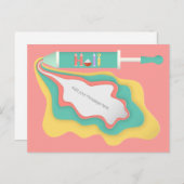 Holi Water Sprayer Papercut Briefkaart (Voorkant / Achterkant)