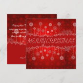 HOLIDAGENKAART VOOR BEAUTIEVERKLARINGEN FEESTDAGENKAART (Voorkant / Achterkant)