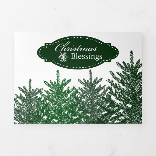 HOLIDAIRE FOTO-KAART | Kerstbomen Drieluik Wenskaart (Cover)