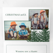 HOLIDAIRE FOTO-KAART | Kerstbomen Drieluik Wenskaart (Binnenzijde eerst)