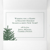 HOLIDAIRE FOTO-KAART | Kerstbomen Drieluik Wenskaart (Binnenkant midden)