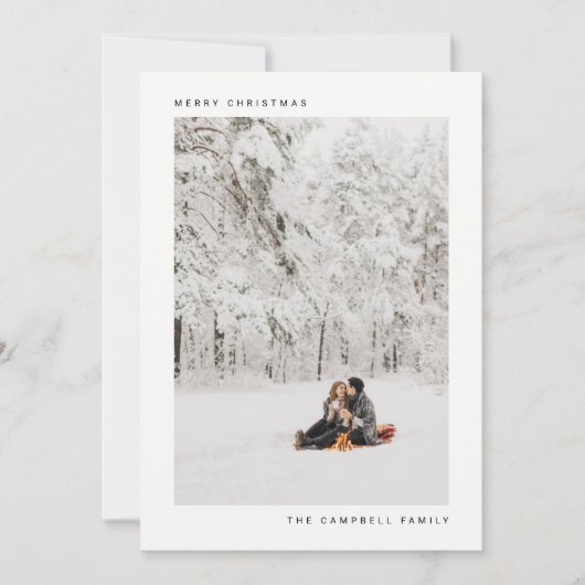 HOLIDAIRE FOTO-KAART | Moderne Minimale Kerstmis Feestdagenkaart (Voorkant)