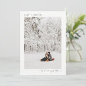HOLIDAIRE FOTO-KAART | Moderne Minimale Kerstmis Feestdagenkaart (Staand voorkant)