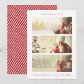 HOLIDAIRE FOTO-KAART | Moderne minimale rode kerst Feestdagenkaart