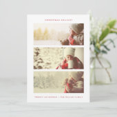 HOLIDAIRE FOTO-KAART | Moderne minimale rode kerst Feestdagenkaart
