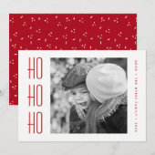 HOLIDAIRE FOTOKAART | Eenvoudige Rode Kerstmis tot Feestdagenkaart (Voorkant / Achterkant)