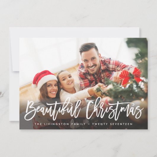 HOLIDAIRE FOTOKAART | Moderne mooie kerst Feestdagenkaart (Voorkant)