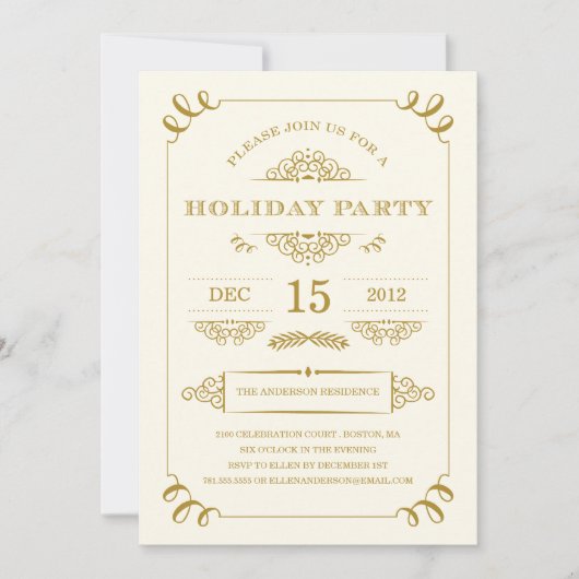 HOLIDAIRE VINTAGE| INVITATIES VAN PARTIJEN KAART (Voorkant)