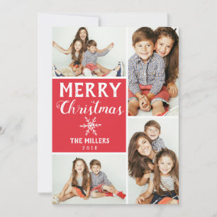 Holiday 4- Foto Collage Feestdagenkaart