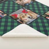 Holiday 5 Foto Collage Persoonlijke Groene Pset Sherpa Deken (3/4)