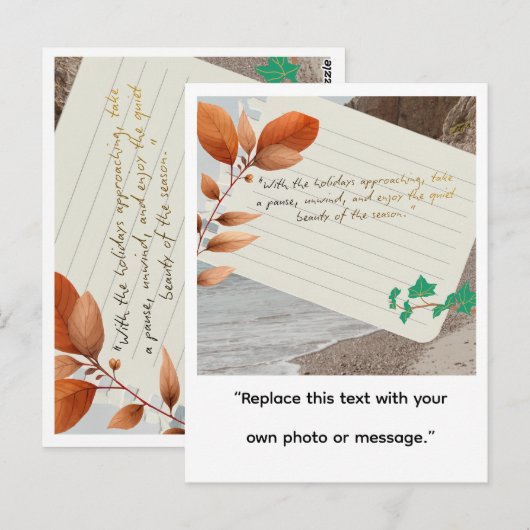 Holiday Abstract Design – Festive Art Briefkaart (Voorkant / Achterkant)