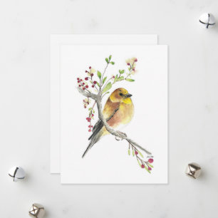 Holiday American Goldfinch Bird Feestdagenkaart