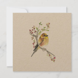 Holiday American Goldfinch Bird Feestdagenkaart