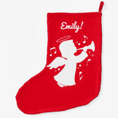 Holiday Angel Belling Trumpet Name  Grote Kerstsok (Achterkant)