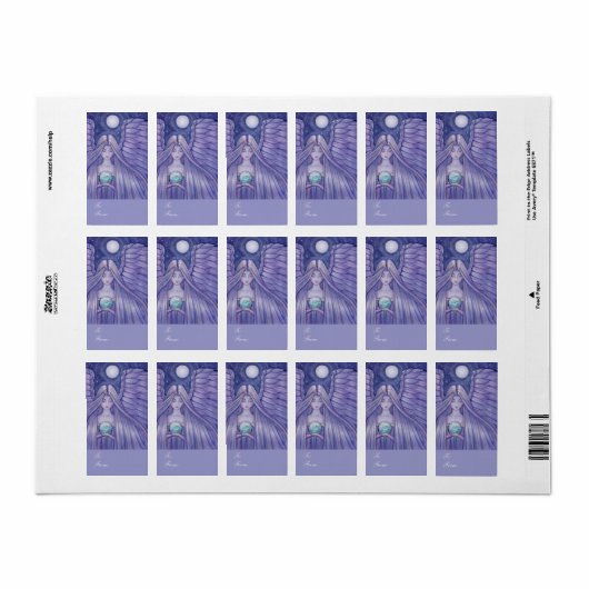 Holiday Angel Gift Labels (Full Sheet)