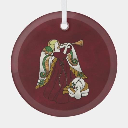Holiday Angel Glas Ornament (Voorkant)