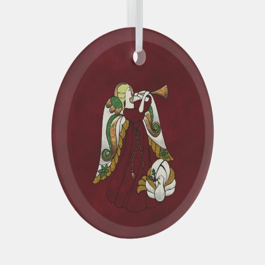 Holiday Angel Glas Ornament (Voorkant Rechts)