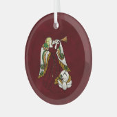 Holiday Angel Glas Ornament (Voorkant links)
