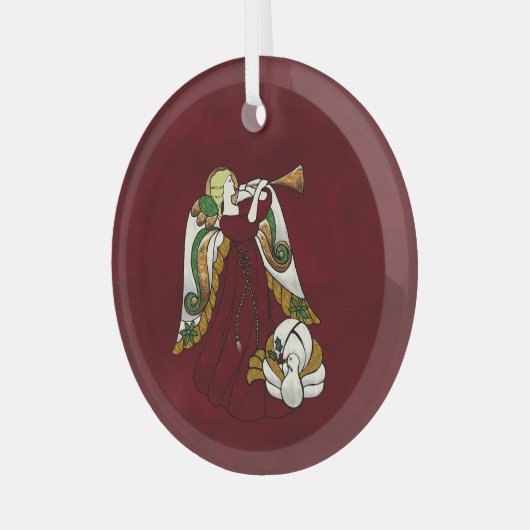Holiday Angel Glas Ornament (Voorkant links)