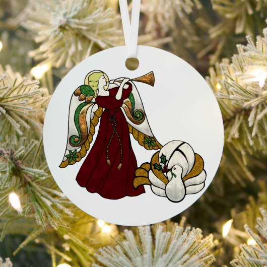 Holiday Angel Metalen Ornament (Insitu)