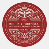 Holiday APIARY gift en productetiket Rood Ronde Sticker