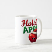 Holiday Apple Retro Christmas Design  Koffiemok (Voorkant rechts)