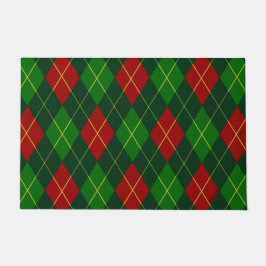 Holiday Argyle Doormat Deurmat