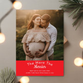 Holiday Baby Announcement | Winter Pregnancy Revea Feestdagenkaart