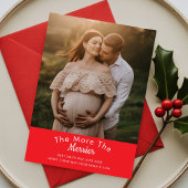 Holiday Baby Announcement | Winter Pregnancy Revea Feestdagenkaart