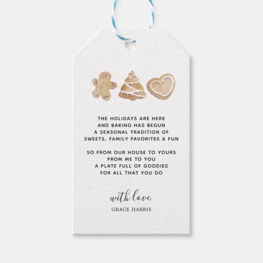 Holiday Baked Goods Cadeau Label Cadeaulabel (Voorkant)
