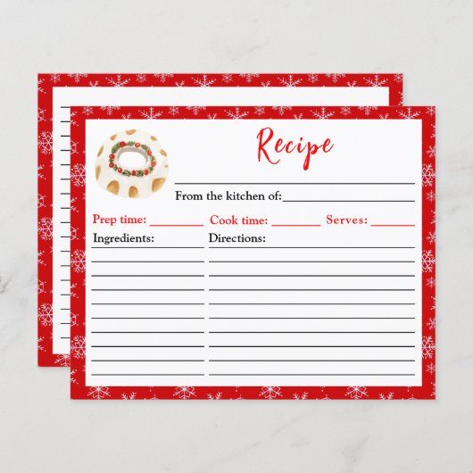 Holiday Baking Bundt Cake Recipe (Voorkant / Achterkant)