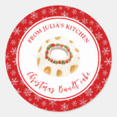 Holiday Baking Bundt Cake Ronde Sticker (Voorkant)