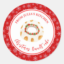 Holiday Baking Bundt Cake Ronde Sticker