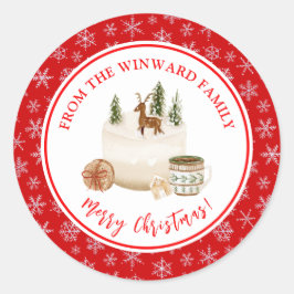 Holiday Baking Christmas Cake Ronde Sticker