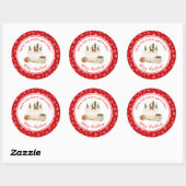 Holiday Baking Christmas Cake Ronde Sticker (Vel)