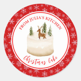 Holiday Baking Christmas Cake Ronde Sticker