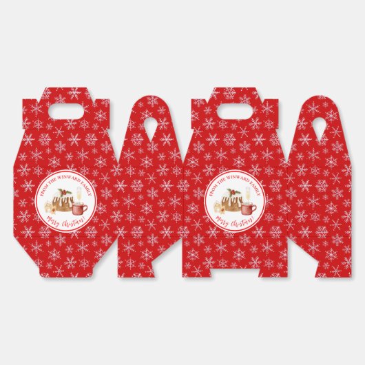 Holiday Baking Christmas Pudding Bedankdoosjes (Ongevouwen)