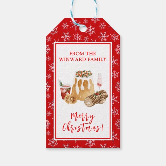 Holiday Baking Christmas Pudding Cadeaulabel (Voorkant)